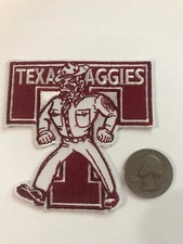 Texas A&M  Aggies vintage embroidered iron on patch New 3" X  3"