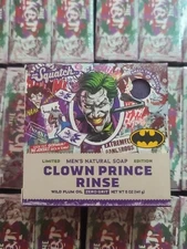 Dr Squatch Soap Clown Prince Rinse DC Limited Edition Zero Grit Bricc The Joker