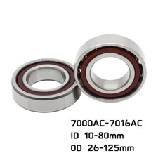 Single Row 7000AC - 7016AC Angular Contact Ball Bearings Open Type Bearing Steel