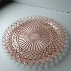 Vintage Pink Waterford Depression Glass Sandwich Plate 13.75" W Hocking Glass S