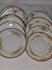 8 ~ Vintage Mismatched China Bread / Cake Plates ~ Beautiful Florals ~ 