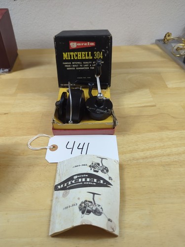 Moulinet Vintage Garcia Mitchell 304-S – Avec Boîte Et Papiers – Manque Peinture