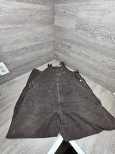 Carhartt Quilted Lined Canvas Bib Overalls Mens Size 46x32 Dark Brown R27 DKB