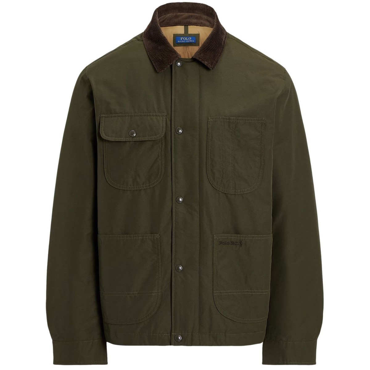 Polo Ralph Lauren Elsdon Corduroy Collar Padded Utility Dark Green