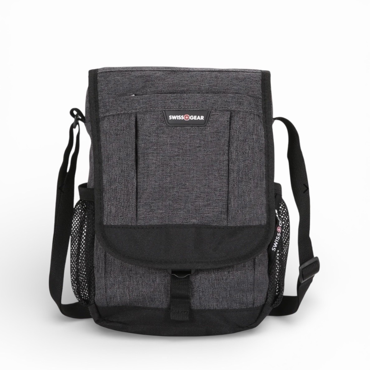 SWISSGEAR Vertical Crossbody Tablet Messenger Bag Gray Trave