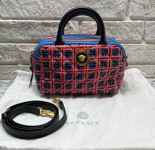 Versace quilted plaid Leather two-way bag Medusa New Crossbody