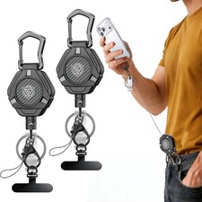 Oaridey Magnetic Anti Theft Phone Strap, Retractable Steel Cell Phone Lanyard wi