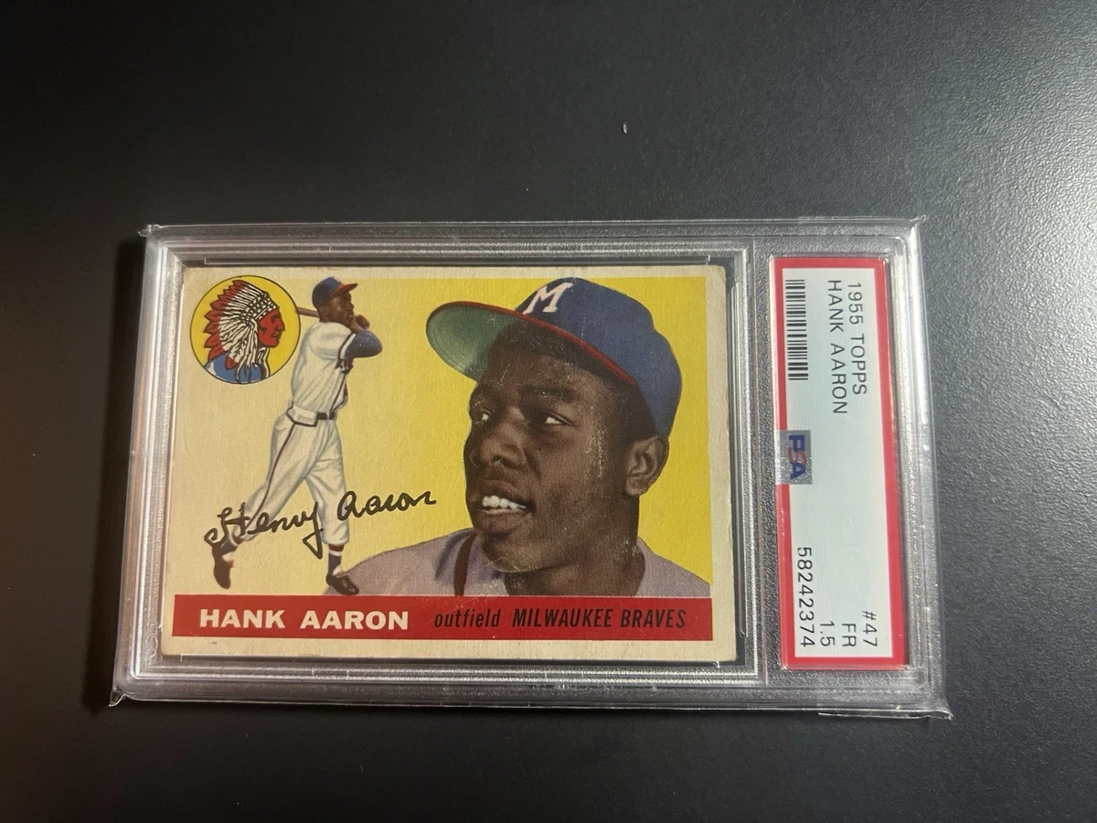 Hank Aaron 1955 Season Baseball Sports Trading Cards & Accessories