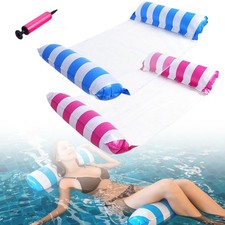 2/4Pack Inflatable Pool Float Hammock Multi-Purpose Inflatable Hammock with Pump