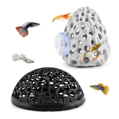 Olnverath Shrimp Dome Hide, Be-TTA Habitat Fish Tank Tunnel, Aquarium White 