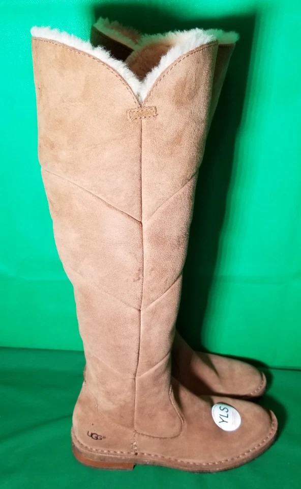 UGG® SAMANTHA WOMAN TAN SHEEPSKIN TALL KNEE HIGH BOOTS SIZE US 6.5 - Image 3 of 4
