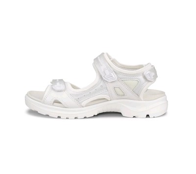 Ecco Yucatan Offroad White Iridescent Sport Sandals EU 41 Women's 10  US