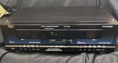 Pyle Pro PT649D Dual Cassette Player Recorder Serviced Working Sounds Great  