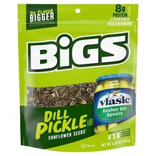 Bigs Vlasic Dill Pickle Sunflower Seeds, 5.35 Ounces, 12 Per Case