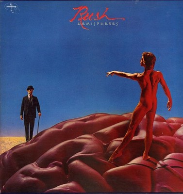 Rush Hemispheres LP vinyl UK Mercury 1978 in gatefold sleeve with 1Y1/2Y1 matrix