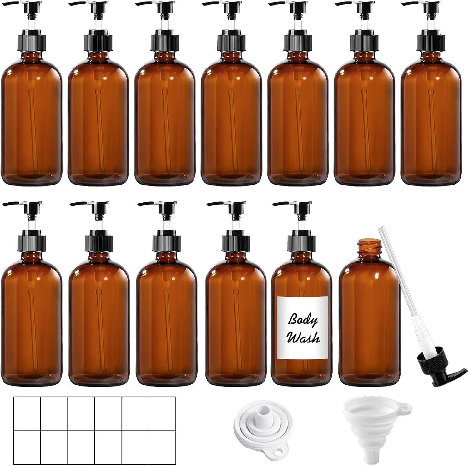 8oz With Pump Dispensers, Refillable Empty Pump Bott