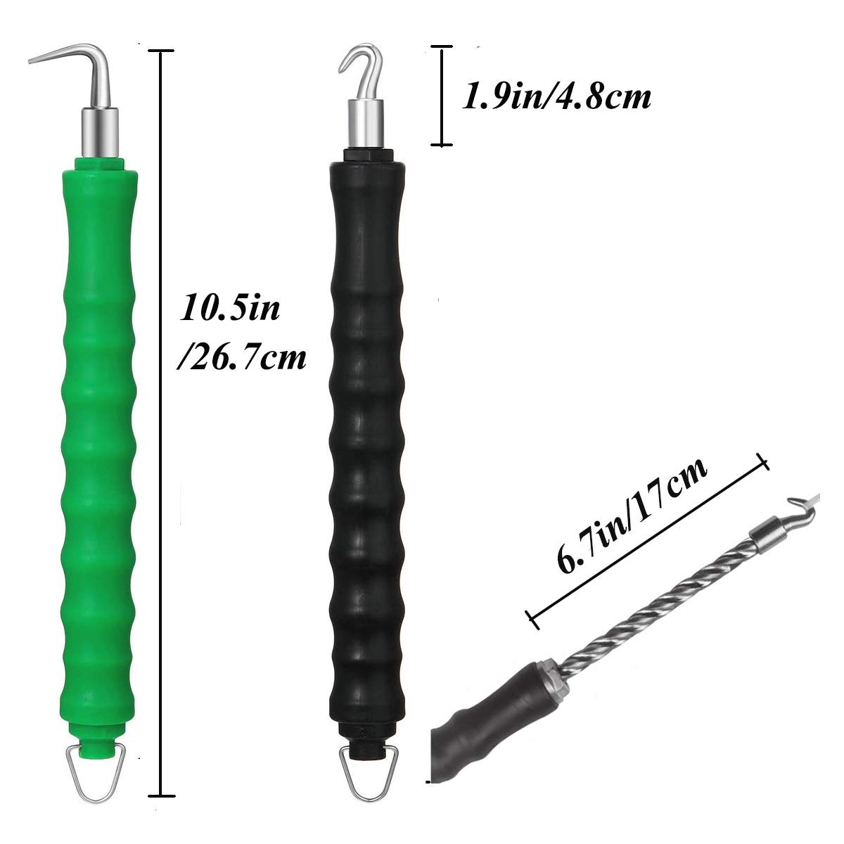 2 Pcs Automatic Rebar Tie Wire Twister, Tool/ ,Curved and Straight Hook