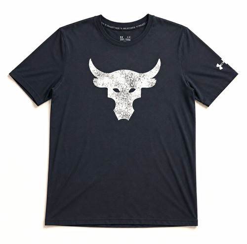 Under Armour Project Rock Brahma Bull Graphic T Shirt Men’s Medium Black Gym
