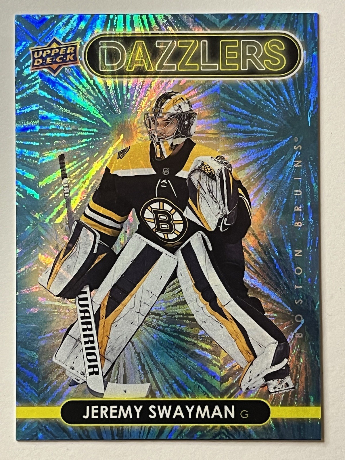 2021-22 Upper Deck Series 1  Jeremy Swayman Dazzlers Blue #DZ-4 Rookie