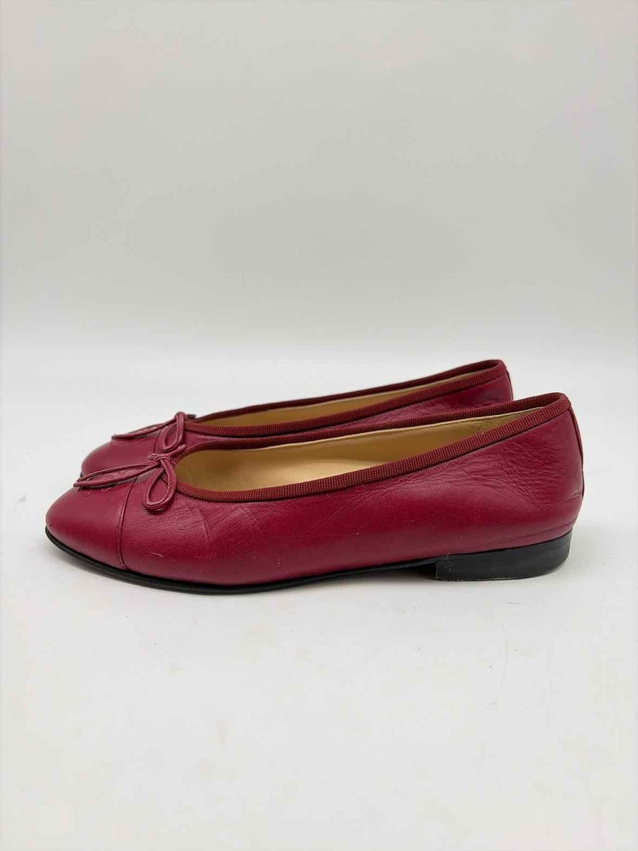 Chanel Red Size 36 Slip On Flats | eBay