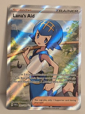 Pokemon Lana's Aid 207/167 Ultra Rare Holo Twilight Masquerade NM