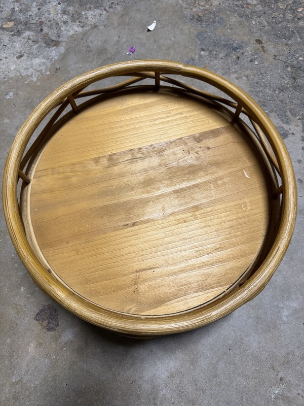 Round Brown Wooden Plant Stand Riser for Indoor Plants, Round Shape, Wood