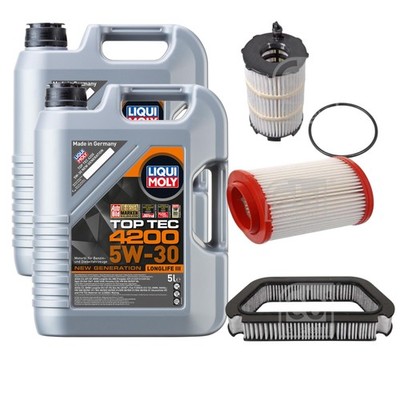 FEBI Inspektionspaket 10L Liqui Moly Top Tec 4200 5W-30 für Audi A8 4E_ 4.2 FSI
