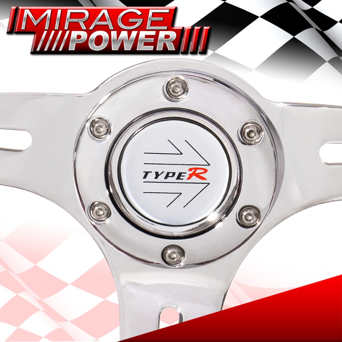 Gunmetal Slim Quick Release + Metallic Red Wood Deep Dish Type-R Steering Wheel