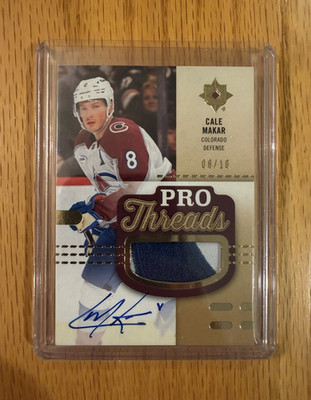 2025-26 Ultimate Collection Cale Makar Pro Threads Auto Patch 08/10 JERSEY MATCH