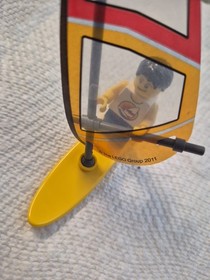 Lego Wind Surfer  with Surfboard & Sail, Lego City Set 4644 Male Surfer  2011