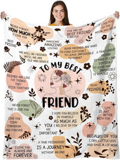 Best Friend Birthday Gift for Women, Bestie Blankets, Bestie Gifts Blanket for W