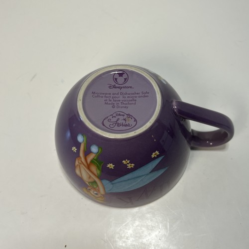 Disney Store Fairies Tinkerbell Tink Coffee Latte Mug Cup Large Purple MU8 - Picture 6 of 7