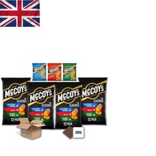 McCoy's Classic Variety Potato Crisps Box – 48 Packs | 25g Each Flavorful Treat