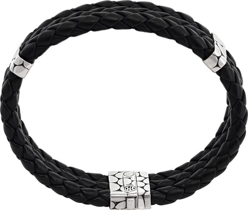 John Hardy Pebble Bracelet leather with sterling silver clasp - Picture 4 of 11
