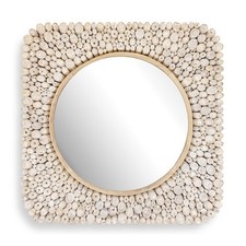 UTTERMOST 08299 MERAK ROUND MIRROR NATURAL TEAK WOOD BRANCH MOSAIC 36"
