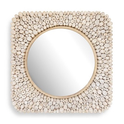 Uttermost Merak 08299 Natural Teak Wood Square Mirror 36x36