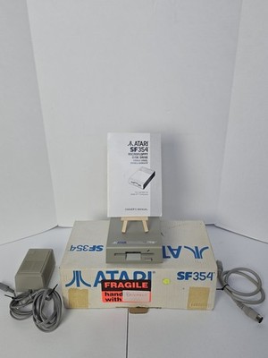 Atari SF354 External 3.5'' Floppy Drive CIB w/ Manual, Power Supply & Cable WORKS