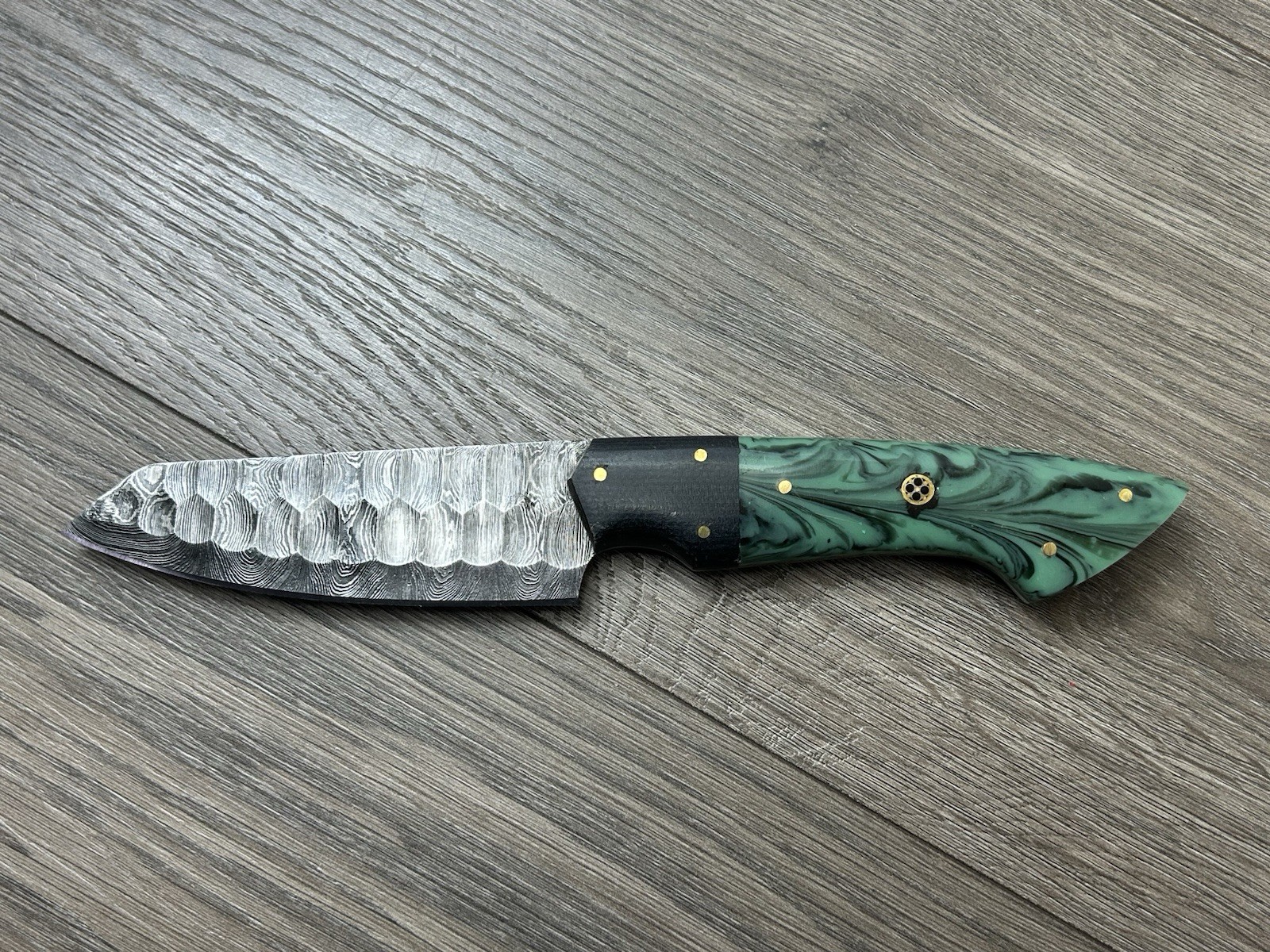 Hammer Forged Damascus Steel Chef Knives Set Knife Set 5 pcs With Leather Roll