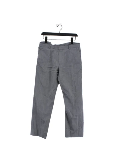 Pantaloni tuta uomo Hugo Boss W 34 in grigio 100% lana pantaloni eleganti