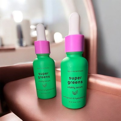  Lot of 2 Spa Scentials Super Green Vitality Serum Facial Skincare Hydrating