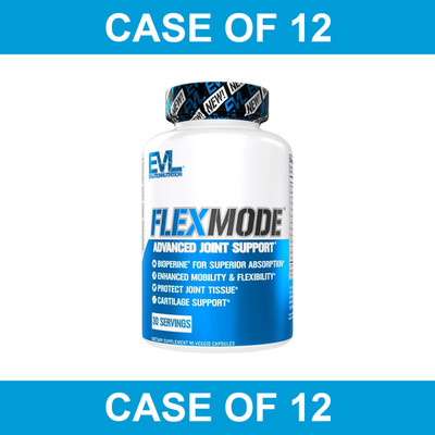 12x CASE EVL FlexMode: Joint & Cartilage Support w/Turmeric, 90 Veggie Caps