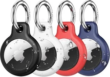 4 Pack IPX8 Waterproof Airtag Holder for Apple AirTags with Air Tag Keychain