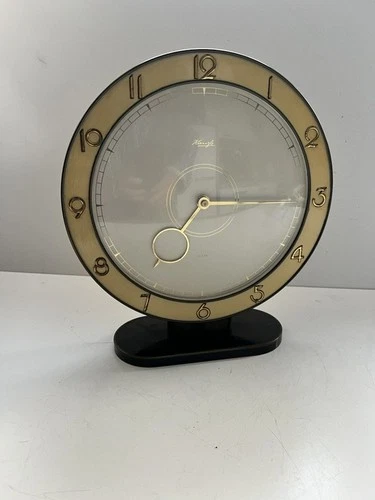 Table clock mantel clock Kienzle clock Bauhaus Heinrich Möller 8 day movement
