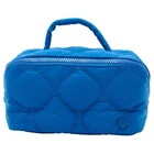 Samantha Brown Fold Out Cosmetic Case Accordian Organizer style -  Ocean Blue