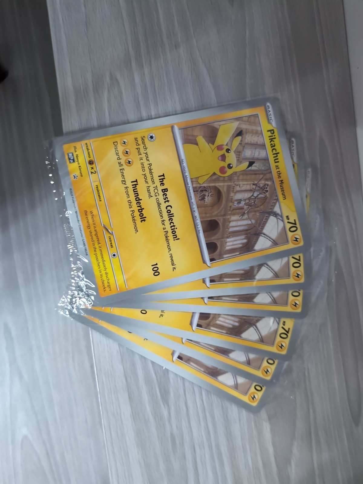 6 x Pikachu At The Museum Jumbo Promo Card 2026 - Sealed - New