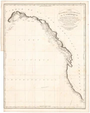 1799 French Edition of Vancouver's Chart of the Northwest Coast of America