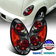 Fits 2001-2005 Chrysler PT Cruiser Replacement Tail Lights Brake Lamps Smoke