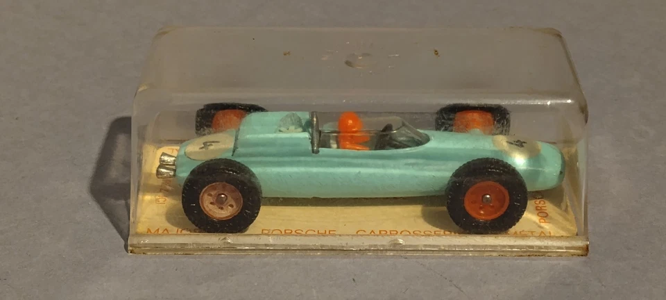 Vintage Majorette Rail Route #2 Porsche race car - Rare Color - in crystal box - Immagine 2 di 4