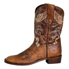 TuffRider Children Sequoia Cross Wing Embroidered Square Toe Western Boots