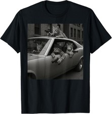 Men Women Funny Cat Gang Vintage Cute Kitten Gangster Cat T-Shirt unisex T-Shirt